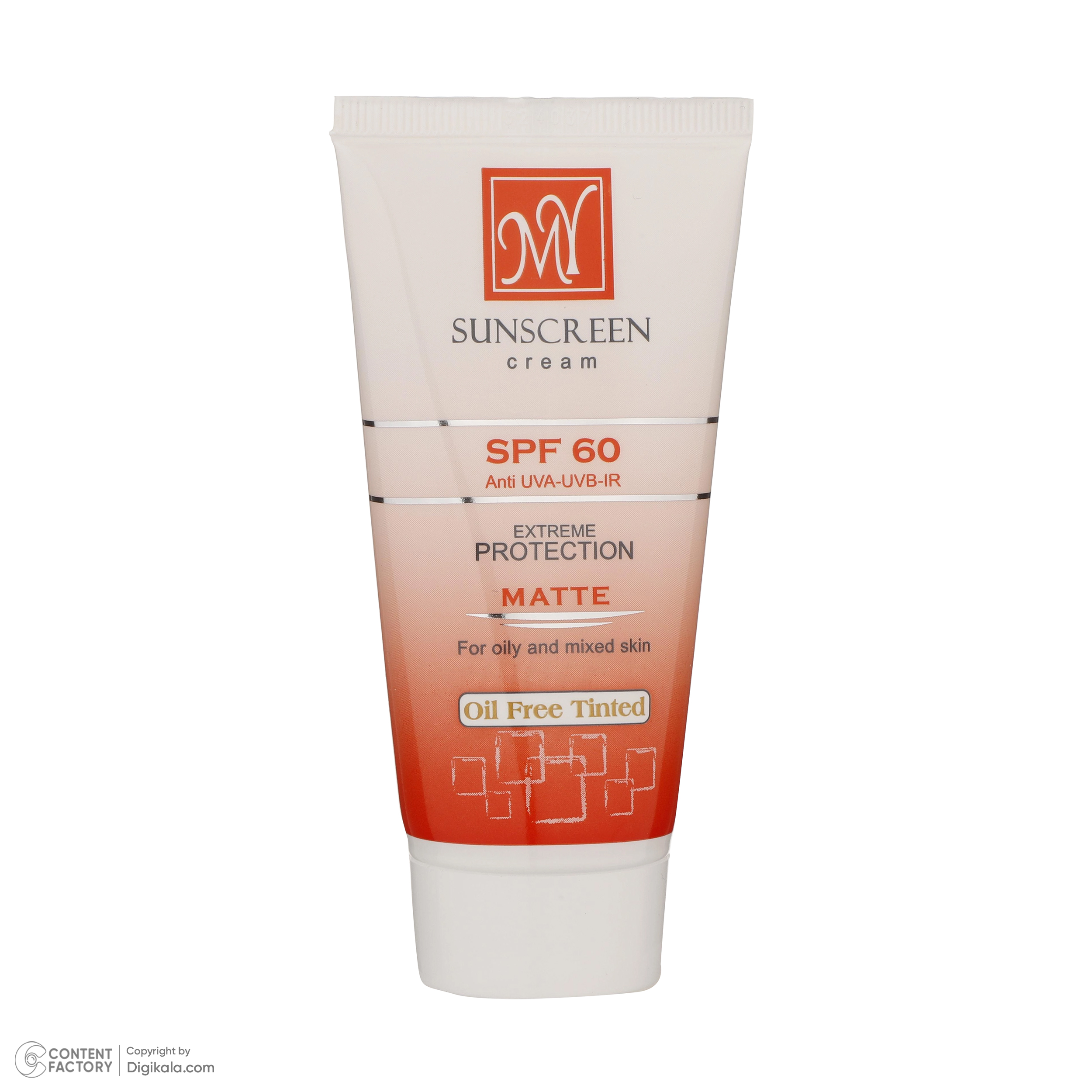 کرم ضد آفتاب رنگی مای مدل SPF60 محافظ UVA ،UVB مناسب پوستهای چرب و مختلط حجم 50 میلیلیتر