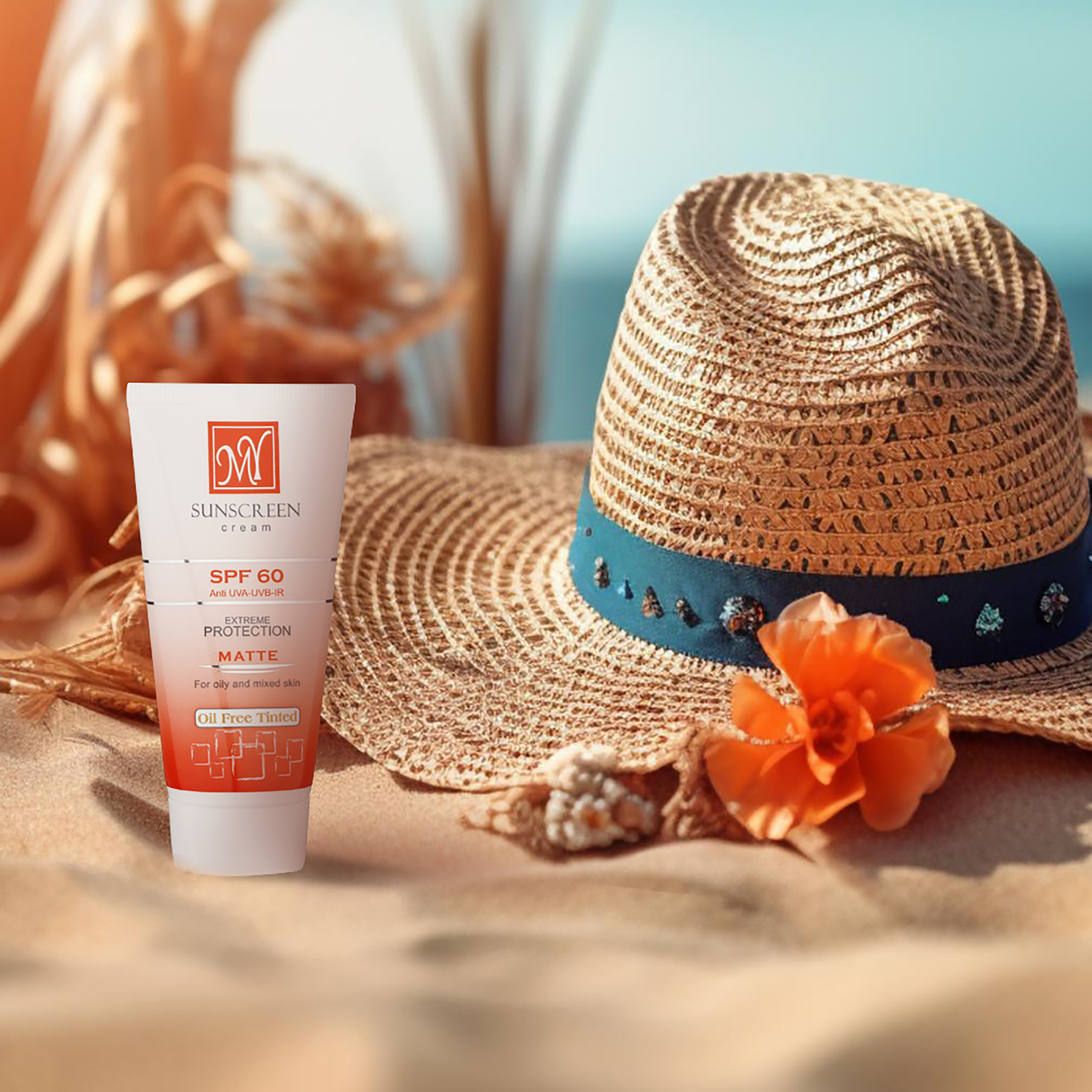 کرم ضد آفتاب رنگی مای مدل SPF60 محافظ UVA ،UVB مناسب پوستهای چرب و مختلط حجم 50 میلیلیتر