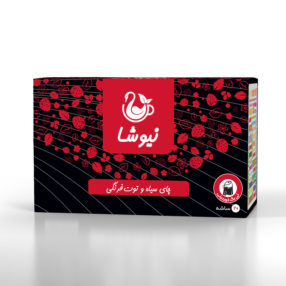 چای سیاه و توت فرنگی نیوشا ( 20 ساشه )