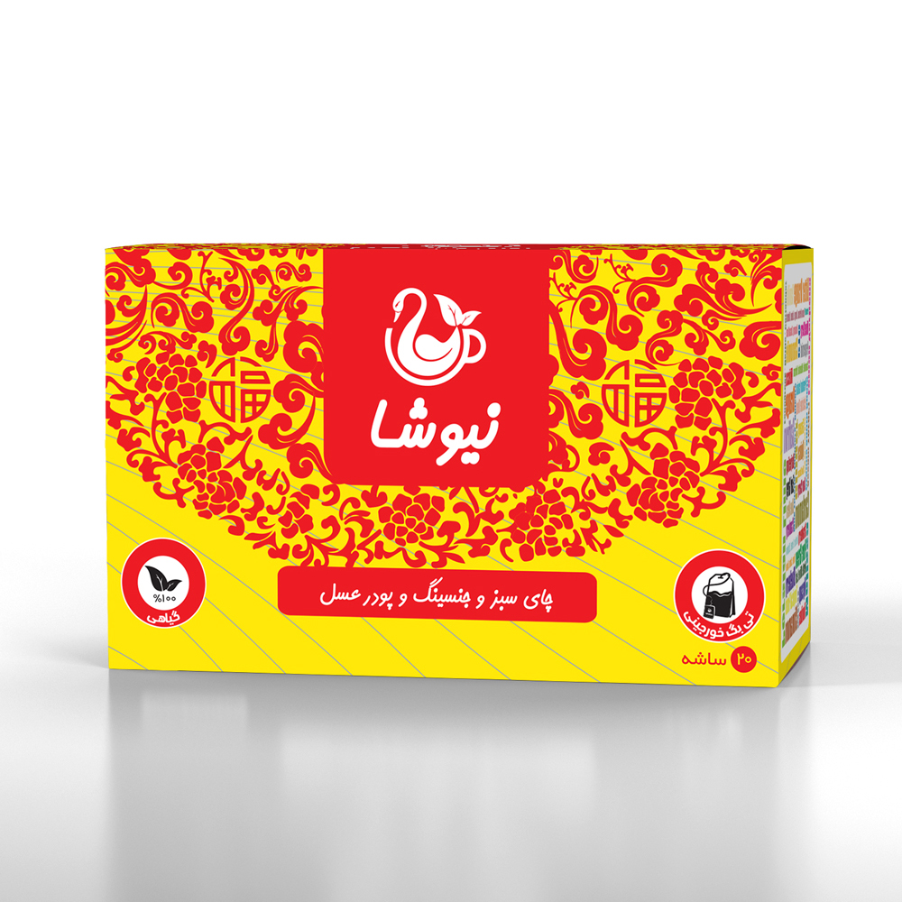 چای سبز و جنسینگ نیوشا (20ساشه)